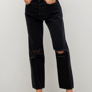 MANGO BRAND NEW High-waist straight jeans